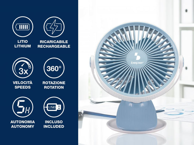 Mini ventilador con clip