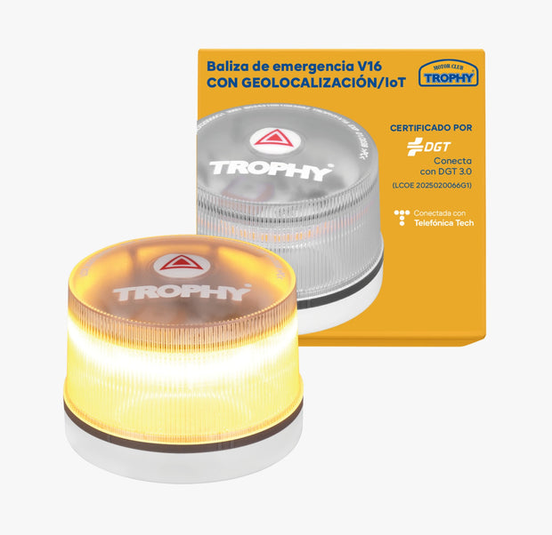 Baliza V16 Trophy con geolocalización e IoT